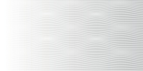Poster - modern abstract white lines geometric background with wave design