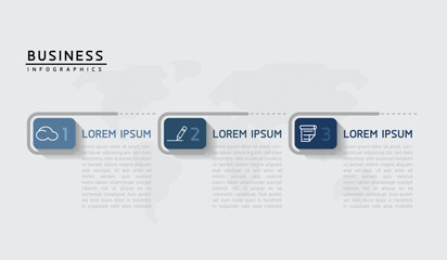 Fototapete - Vector business Presentation Connecting Steps Infographic Template