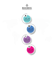 Fototapete - Vector business Presentation Connecting Steps Infographic Template