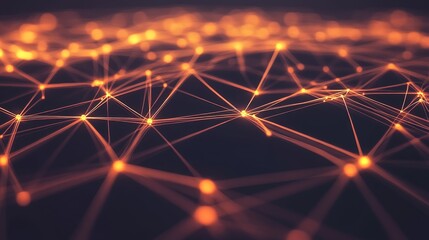 Fototapete - Illuminating action in a cyberspace network virtual environment digital art glowing light and energy