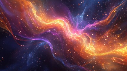  - Exploration of a deepspace-inspired cyberscape luminous data streams in a cosmic environment