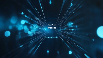 Poster - Dynamic ultrarealistic visuals dark blue & black grey in a futuristic graphic design