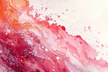 Poster - Abstract artwork featuring blended hues of red orange and white for a modern aesthetic