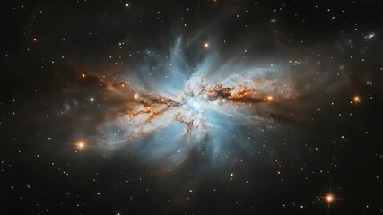 Wall Mural - Detailed view of a nebula in deep space.