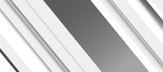 Poster - Abstract background with grey and white color paper cut shapes. 3D abstract paper art style, design layout for business presentations, flyers, posters, prints, brochure cover, decoration, cards.