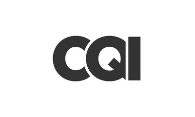 Poster - CQI logo design template with strong and modern bold text. Initial based vector logotype featuring simple and minimal typography. Trendy company identity.