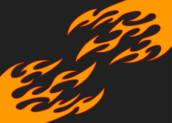 Aufkleber - Simple background with flame pattern and with some copy space area