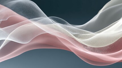 Fototapete - Sound waves in pink and blue lights on a dark background highlight technology and voice distortion concepts