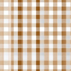 Poster - A soft beige gingham pattern with light yellow tones and white background suitable for backgrounds, textiles, or home decor SEAMLESS PATTERN