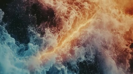 Aufkleber - A close-up view of intense flames and thick smoke clouds