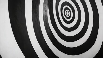 Poster - A close-up shot of a spiral design in black and white, suitable for abstract backgrounds or minimalist designs