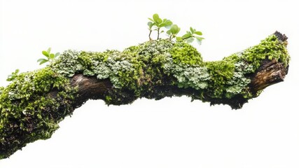 Aufkleber - A branch of a tree covered in green moss