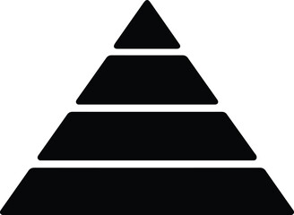 Silhouette Pyramid diagram business concept management model Vector Illustration