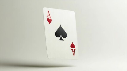 Poster - A close-up view of a playing card on a table, great for use in editorial or commercial contexts
