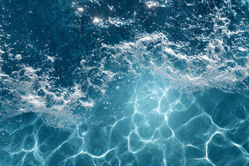Poster - Crystal-clear water with captivating light reflections, shimmering, showcasing the beauty and purity of nature's liquid embrace.