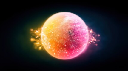 Fototapete - Glowing Network Sphere Representing Global Cloud Computing