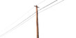 © MUshah - Wooden utility pole with wires isolated on a white background png ai generated