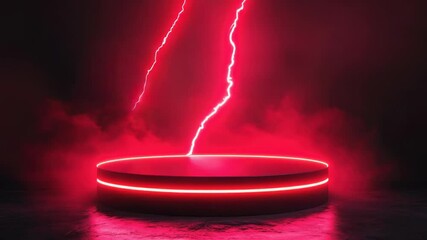 Poster - A bright red light emanating from a circular object