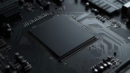Poster - A detailed view of a computer motherboard components