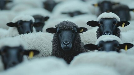 Poster - A group of sheep grazing together