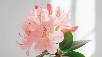 Aufkleber - A single pink flower sits in a decorative vase, ideal for home decor or still life photography