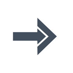 Poster - Grey Arrow Direction Symbol Pointing Right for Navigation or Progress in Minimal Style