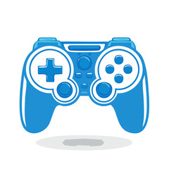 Poster - Modern Blue Gamepad Design for Video Game Entertainment and Interactive Digital Gaming