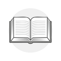 Poster - Illustration of Open Book with Blank Pages Ready for Knowledge and Education Concepts