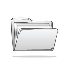 Poster - Open File Folder with Documents Inside Information Management and Storage