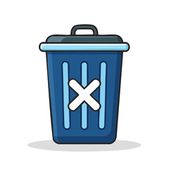 Poster - Trash can delete vector icon illustration on black background clean concept graphic element design recycling symbol waste management