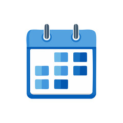 Aufkleber - Blue Calendar Cartoon Icon for Scheduling Appointments and Reminders