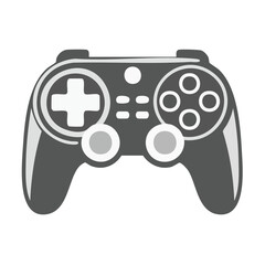 Poster - Simplified Vector Game Controller Icon on Black Background for Gaming Technology Concepts