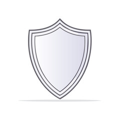 Poster - Isolated Security Shield Illustration Against Black Backdrop Modern Protective Icon Gradient Badge Symbol Defense Concept Security Assurance