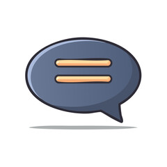 Poster - Illustration of a Speech Bubble with Lines, Chat or Dialogue Concept Isolated on Black
