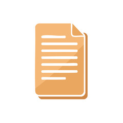 Poster - Stylized Document Page with Text Illustration for Note Taking or Important Information and Paperwork Icon