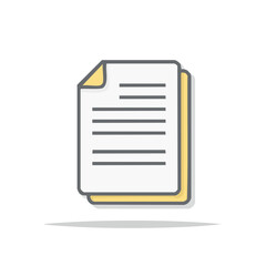 Poster - Pile of papers with information in stack document graphic icon report  line design, business documents data