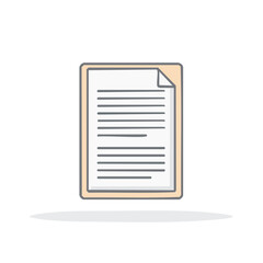 Aufkleber - Stylized Clipboard Illustration with Paper and Lines for Notes and Organization Tasks Cute and Simple Design Element
