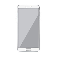 Poster - Modern Smartphone Isolated on Black Background Showing the Screen with Buttons