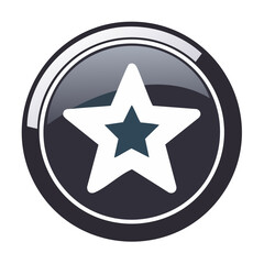 Poster - Abstract star symbol in a circle with a loading bar visual graphic element for UI design app development