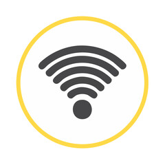 Poster - wifi symbol icon, wireless internet connection communication technology, digital networking