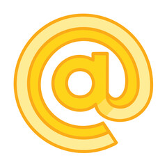 Poster - Yellow Email Address Symbol Digital Communication Connection Social Media Online Connectivity