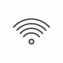 Poster - wireless connectivity icon, line art for internet, signal strength, technology, and network connecti