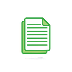 Poster - Stack of Paper Documents Illustration with Green Outline Style for Business or Educational Purposes