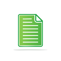 Poster - Green document icon with text lines for reports and legal papers