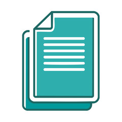 Poster - Stack of documents icon, file with text, business contract, paper sheets, form illustration