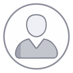 Aufkleber - Generic Person Icon Illustration for Social Media Profile in a White Circle