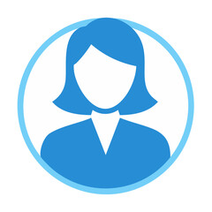 Poster - Simple Woman Avatar Illustration Business Professional Icon User Profile Graphic
