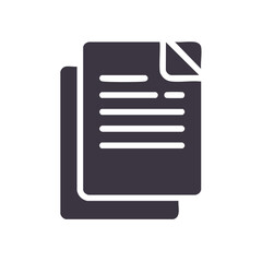 Poster - Stack of Documents Icon with Folded Corner Representing Data or Paperwork