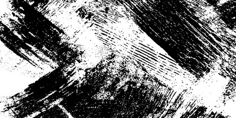 Poster - Seamless grunge pattern with dry brush lines for artistic overlay design