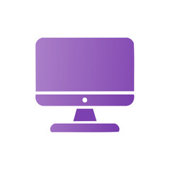 Leinwandbilder - Purple Gradient Desktop Computer Monitor Display on Black Background